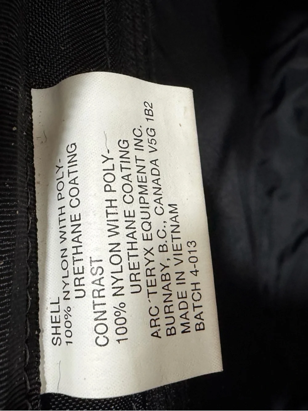 Arcteryx euc sleek